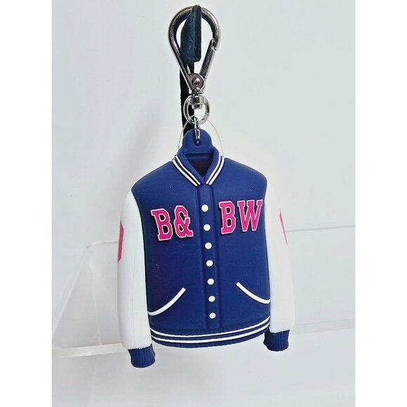 VARSITY JACKET Blue White Bath Body Works Pocketbac Holder NEW - Picture 1 of 8